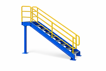 Escada de acesso industrial metálica